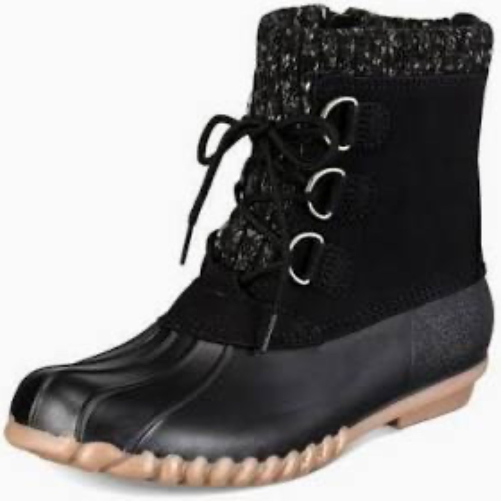 Baretraps fabulous duck lace up boots in black size 7